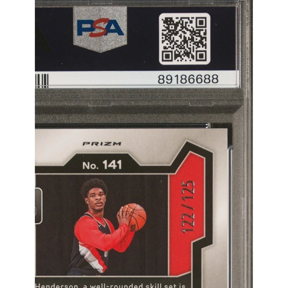 2023-24 Prizm‎ Scoot Henderson Blue Ice /125 PSA 10 Gem Mint #141 Rookie Low pop